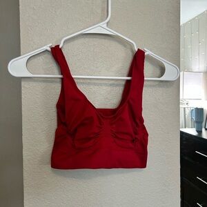 Fabletics | Yitty Nearly Naked Shapewear Midi Bra in Red size medium